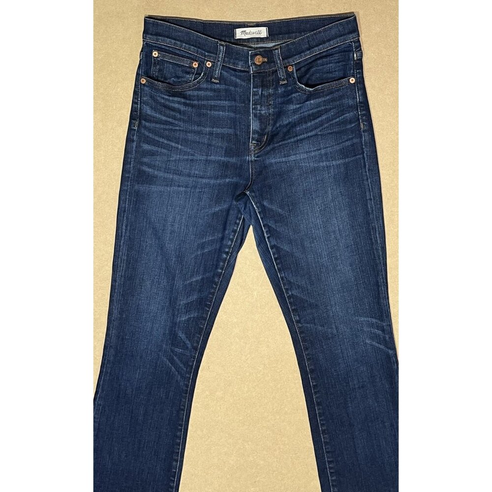 madewell Women’s Jeans Size 28 cali demi boot Mid Rise Blue Zipper Stretch - Picture 14 of 15